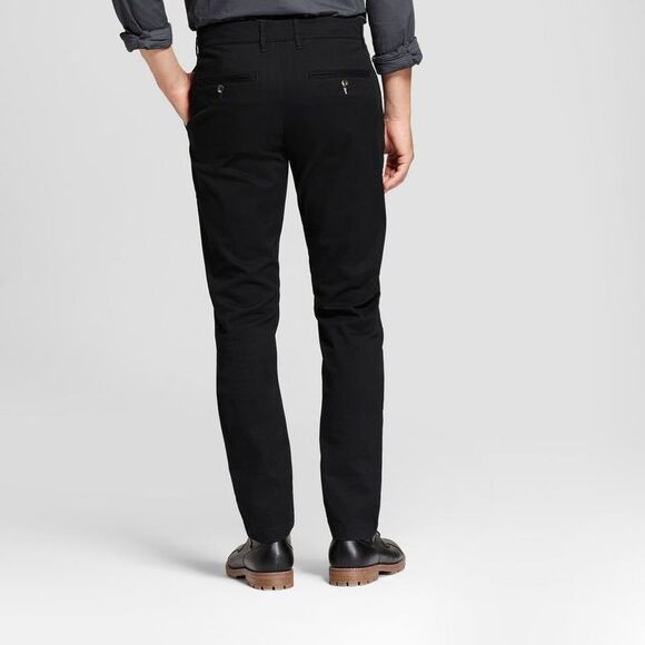 Goodfellow & Co -  Men's Mid Rise Slim Leg Slim Strai Black - Picture 2 of 3